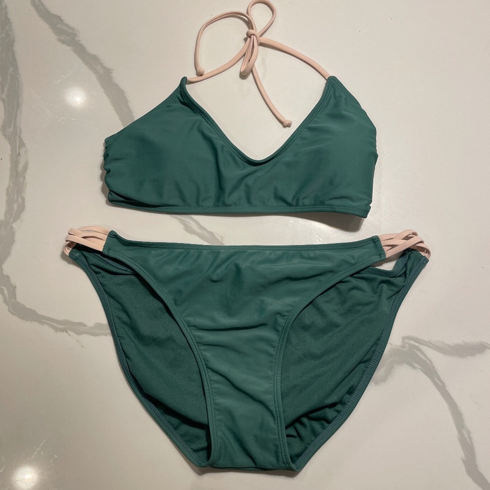 Target Xhiliration Green & Pink Bikini - worn once